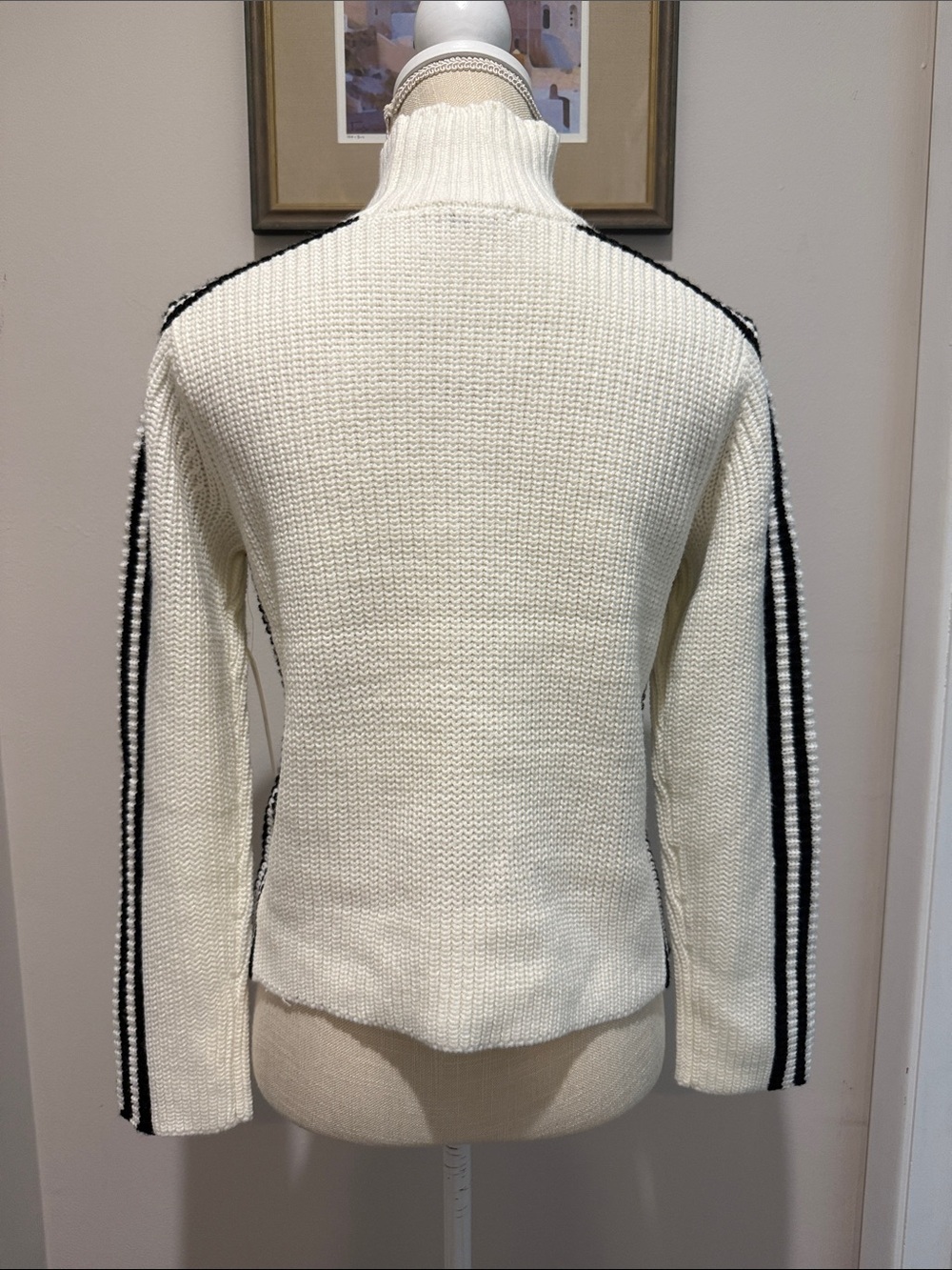 NWT Theo & Spence Striped Mock Neck Sweater - Picture 5 of 5